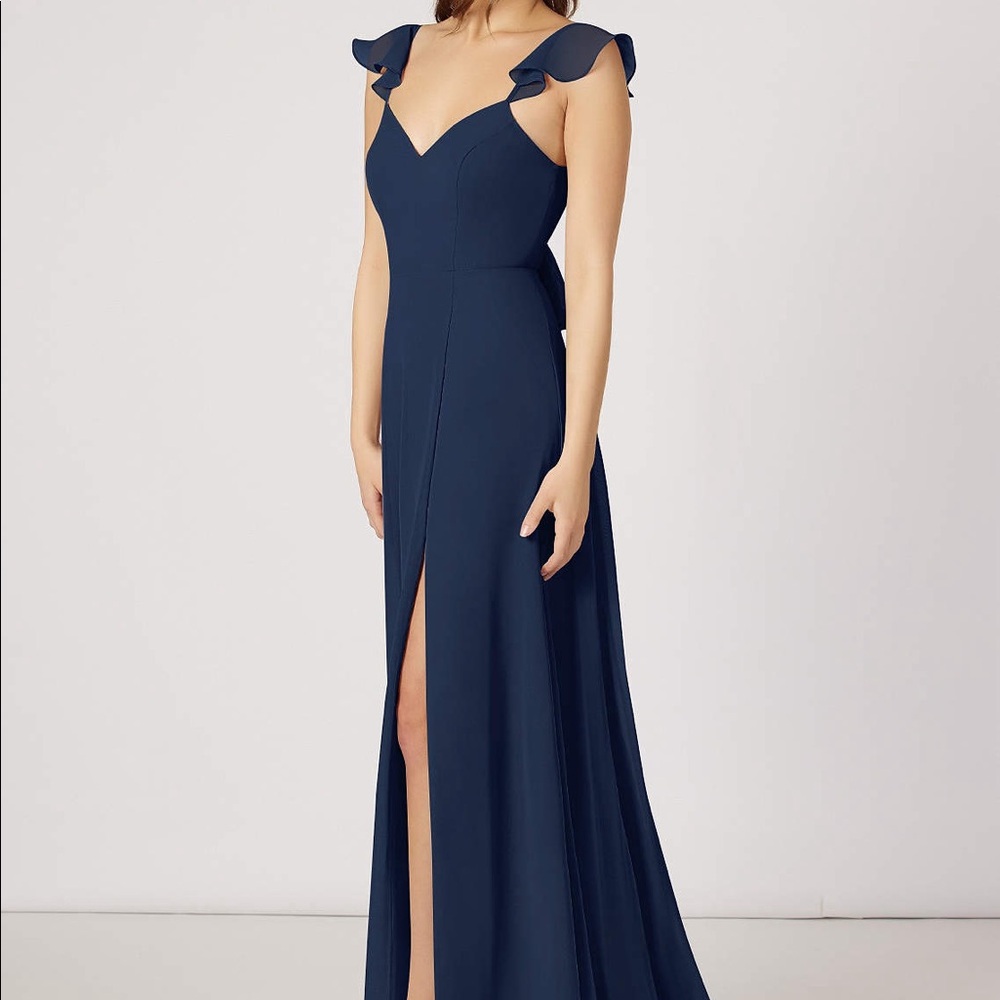 Azazie Bridesmaid Dress Everett - Dark Navy